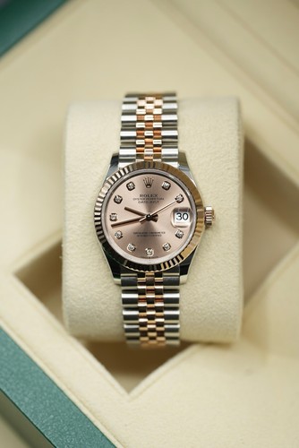 Ladies steel rose gold rolex - &,