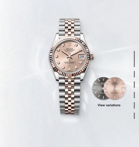 Ladies steel rose - steel, rolex