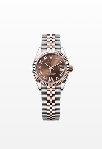 Ladies steel rose gold rolex - steel,