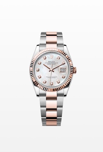 Rolex datejust steel - 36, rose